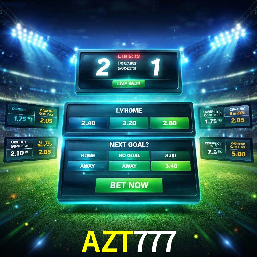 Vista de apuestas en vivo AZT777 durante un partido en curso